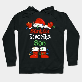 Santa's Favorite Son Funny Christmas Pajamas Hoodie